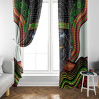 Penrith Panthers Window Curtain The Scream of Lightning Eyes - Indigenous Dot Ripping Effect