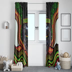 Penrith Panthers Window Curtain The Scream of Lightning Eyes - Indigenous Dot Ripping Effect