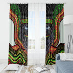Penrith Panthers Window Curtain The Scream of Lightning Eyes - Indigenous Dot Ripping Effect