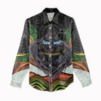 Penrith Panthers Women Casual Shirt The Scream of Lightning Eyes - Indigenous Dot Ripping Effect