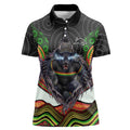 Penrith Panthers Women Polo Shirt The Scream of Lightning Eyes - Indigenous Dot Ripping Effect