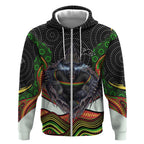Penrith Panthers Zip Hoodie The Scream of Lightning Eyes - Indigenous Dot Ripping Effect