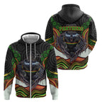 Penrith Panthers Zip Hoodie The Scream of Lightning Eyes - Indigenous Dot Ripping Effect