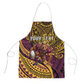 Personalised Brisbane Broncos Apron Polynesian Tribal Art Style With Hammerhead Mascot