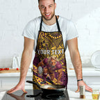 Personalised Brisbane Broncos Apron Polynesian Tribal Art Style With Hammerhead Mascot
