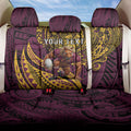Personalised Brisbane Broncos Back Car Seat Cover Polynesian Tribal Art Style With Hammerhead Mascot