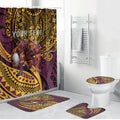 Personalised Brisbane Broncos Bathroom Set Polynesian Tribal Art Style With Hammerhead Mascot