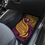 Personalised Brisbane Broncos Car Mats Polynesian Tribal Art Style With Hammerhead Mascot