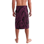 Personalised Brisbane Broncos Lavalava Polynesian Tribal Art Style With Hammerhead Mascot
