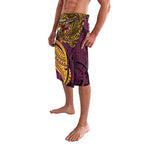 Personalised Brisbane Broncos Lavalava Polynesian Tribal Art Style With Hammerhead Mascot