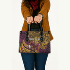 Personalised Brisbane Broncos Leather Bag Polynesian Tribal Art Style With Hammerhead Mascot