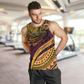 Personalised Brisbane Broncos Men Tank Top Polynesian Tribal Art Style With Hammerhead Mascot