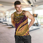 Personalised Brisbane Broncos Men Tank Top Polynesian Tribal Art Style With Hammerhead Mascot