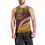 Personalised Brisbane Broncos Men Tank Top Polynesian Tribal Art Style With Hammerhead Mascot