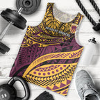 Personalised Brisbane Broncos Men Tank Top Polynesian Tribal Art Style With Hammerhead Mascot