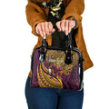 Personalised Brisbane Broncos Shoulder Handbag Polynesian Tribal Art Style With Hammerhead Mascot