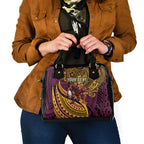 Personalised Brisbane Broncos Shoulder Handbag Polynesian Tribal Art Style With Hammerhead Mascot