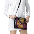 Personalised Brisbane Broncos Shoulder Handbag Polynesian Tribal Art Style With Hammerhead Mascot