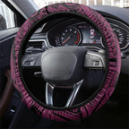 Brisbane Broncos Steering Wheel Cover Polynesian Tribal Art Style With Hammerhead Mascot