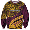 Personalised Brisbane Broncos Sweatshirt Polynesian Tribal Art Style With Hammerhead Mascot