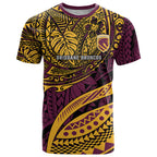 Personalised Brisbane Broncos T Shirt Polynesian Tribal Art Style With Hammerhead Mascot