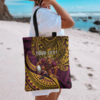 Personalised Brisbane Broncos Tote Bag Polynesian Tribal Art Style With Hammerhead Mascot