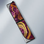 Brisbane Broncos Auto Sun Shade Gold Marble Pattern With Vibrant Topography Lines