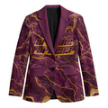 Brisbane Broncos Blazer Gold Marble Pattern With Vibrant Topography Lines
