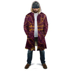 Brisbane Broncos Cloak Gold Marble Pattern With Vibrant Topography Lines