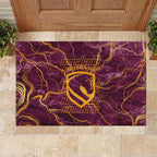 Brisbane Broncos Rubber Doormat Gold Marble Pattern With Vibrant Topography Lines