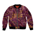Brisbane Broncos Sleeve Zip Bomber Jacket Gold Marble Pattern With Vibrant Topography Lines