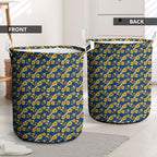 Parramatta Eels Laundry Basket Tropical Hibiscus Floral Seamless Rugby Mascot