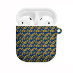 Parramatta Eels AirPods Case Tropical Hibiscus Floral Seamless Rugby Mascot