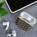 Parramatta Eels AirPods Case Tropical Hibiscus Floral Seamless Rugby Mascot