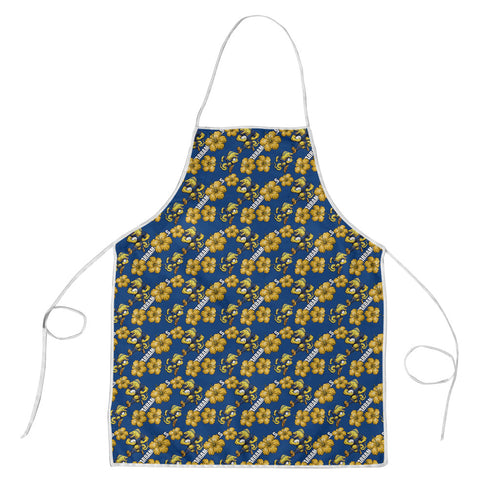 Parramatta Eels Apron Tropical Hibiscus Floral Seamless Rugby Mascot