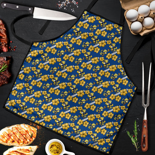 Parramatta Eels Apron Tropical Hibiscus Floral Seamless Rugby Mascot