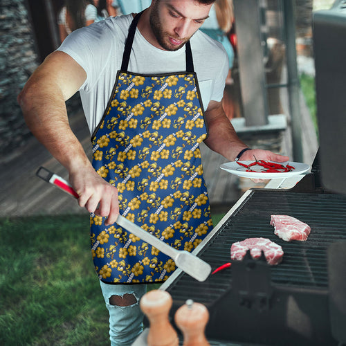Parramatta Eels Apron Tropical Hibiscus Floral Seamless Rugby Mascot