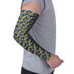 Parramatta Eels Arm Sleeves Tropical Hibiscus Floral Seamless Rugby Mascot