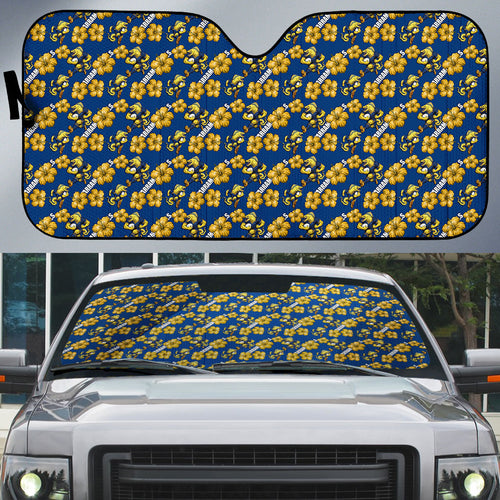 Parramatta Eels Auto Sun Shade Tropical Hibiscus Floral Seamless Rugby Mascot