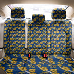 Parramatta Eels Back Car Seat Cover Tropical Hibiscus Floral Seamless Rugby Mascot
