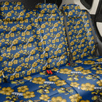 Parramatta Eels Back Car Seat Cover Tropical Hibiscus Floral Seamless Rugby Mascot