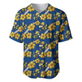 Parramatta Eels Baseball Jersey Tropical Hibiscus Floral Seamless Rugby Mascot