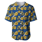 Parramatta Eels Baseball Jersey Tropical Hibiscus Floral Seamless Rugby Mascot
