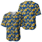 Parramatta Eels Baseball Jersey Tropical Hibiscus Floral Seamless Rugby Mascot