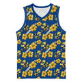Parramatta Eels Basketball Jersey Tropical Hibiscus Floral Seamless Rugby Mascot