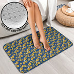 Parramatta Eels Bathroom Set Tropical Hibiscus Floral Seamless Rugby Mascot