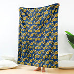Parramatta Eels Blanket Tropical Hibiscus Floral Seamless Rugby Mascot