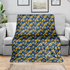 Parramatta Eels Blanket Tropical Hibiscus Floral Seamless Rugby Mascot