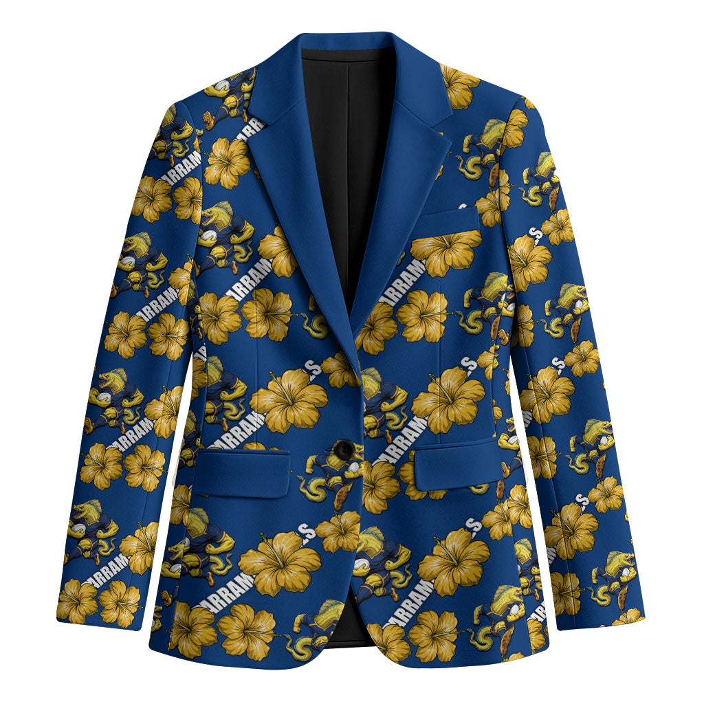 Parramatta Eels Blazer Tropical Hibiscus Floral Seamless Rugby Mascot