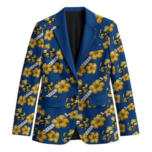 Parramatta Eels Blazer Tropical Hibiscus Floral Seamless Rugby Mascot